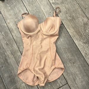 SPANX Boostie-Yay Bustier Nude Shapewear Strapless Convertible Bodysuit L Large